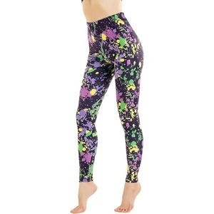 Women's Printed Leggings Stretchy Buttery Smooth Yoga Pants, One Size Multicolor